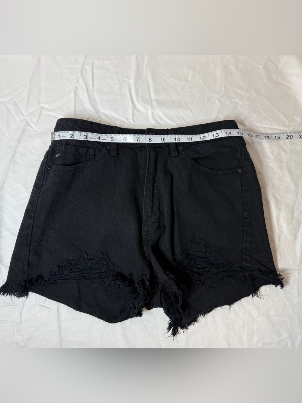 KanCan Black Distressed Jean Shorts